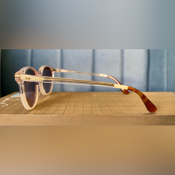 Brand New TOMS Milky Pink Crystal Fade BELLINI Sunglasses Violet Sun Lenses - Picture 5 of 8